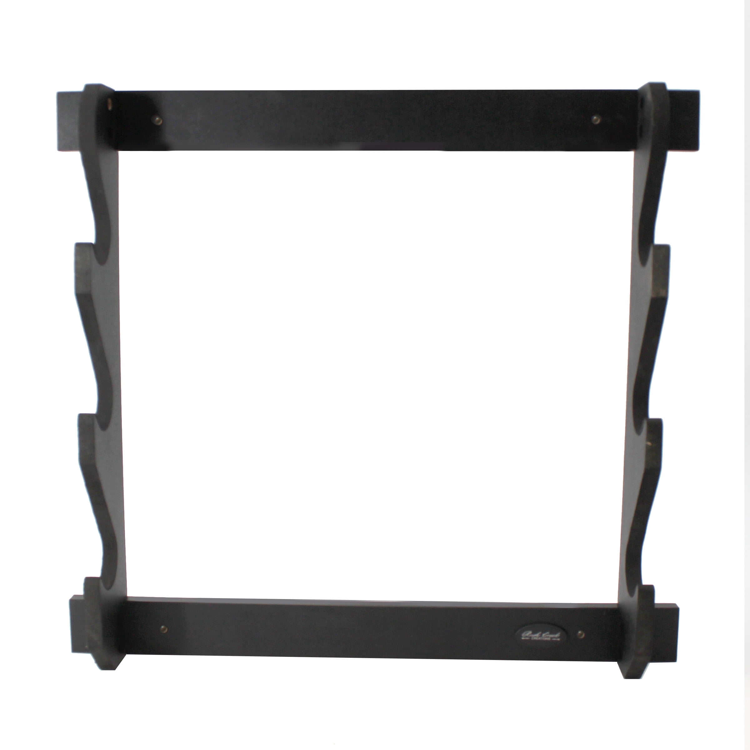 Rush Creek Creations Wall Gun Rack, 3 Gun Capacity, Indoor Storage Display, Black Finish