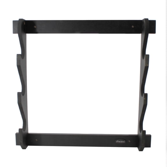 Rush Creek Creations Wall Gun Rack, 3 Gun Capacity, Indoor Storage Display, Black Finish