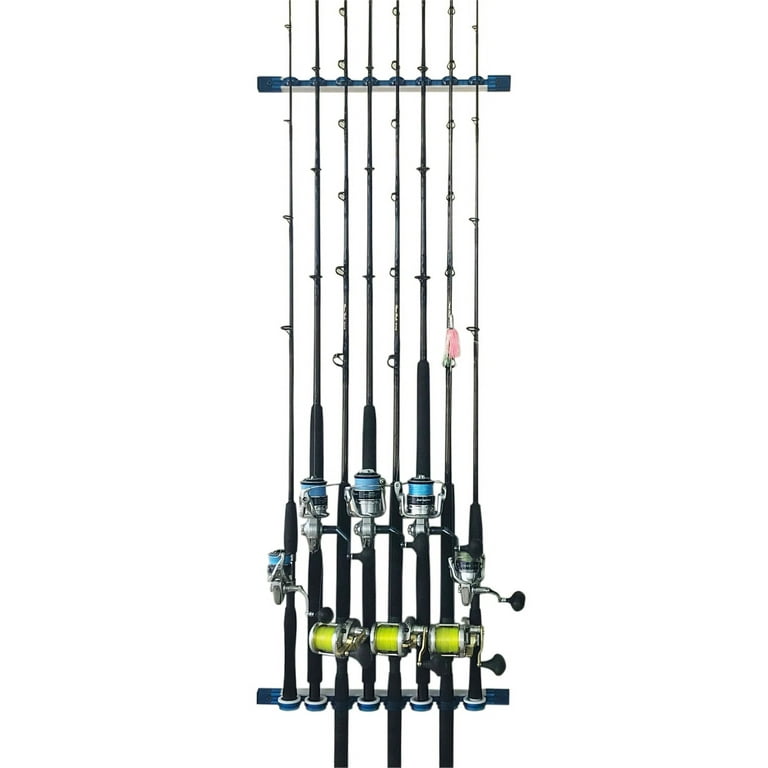 Rush Creek Creations 3 in 1 All Weather 8 Fishing Rod/Pole Storage  Wall/Ceiling Rack