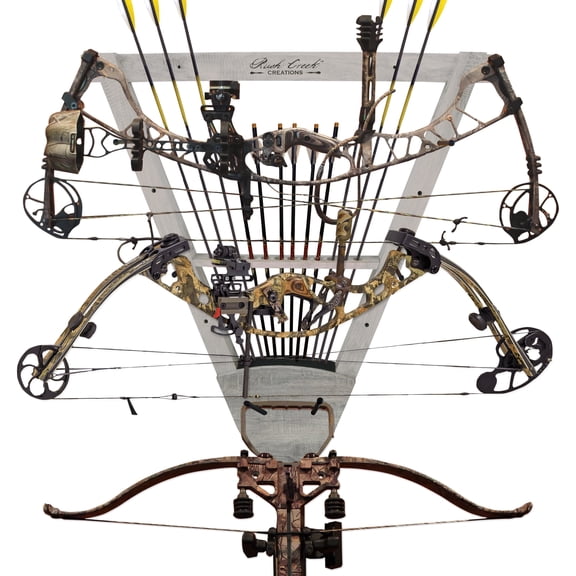 Rush Creek Creations 3 in 1 Bow, 12 Arrow Display Wall Storage Rack