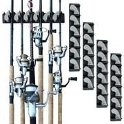 Rush Creek Creations Fishing Rod Wall Rack 12 Rod Capacity - Vertical Wall Storage System