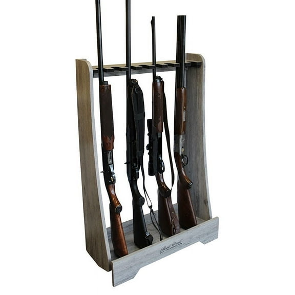 Rush Creek Creations Barnwood 8 Gun Floor Rack