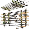 thumbnail image 1 of Rush Creek Fishing Rod Holder Ceiling Rack 8 Rod Twin Pack, 1 of 7
