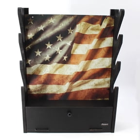 Rush Creek Creations Americana 4-Gun Rifle & Shotgun Wall Rack
