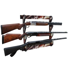 Rush Creek Creations 3 Rifle/Shotgun Wall Gun Rack, Americana Finish, Easy Assembly