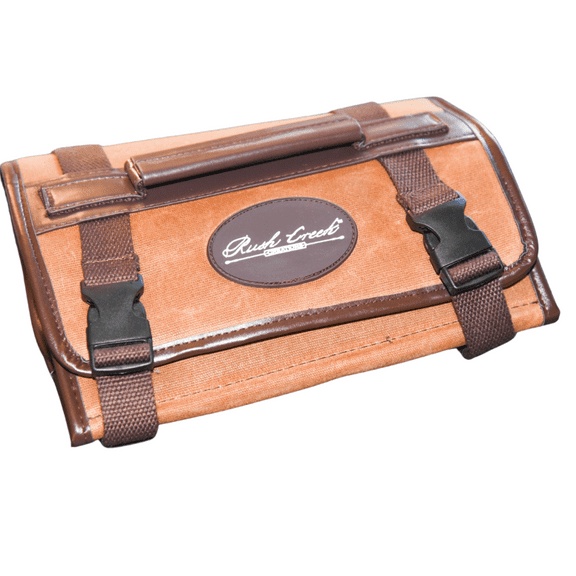 Rush Creek Creations Pistol Cleaning Mat - Portable, Waxed Canvas, Handle, Weather-Resistant Gun Cleaning and Shooting Mat