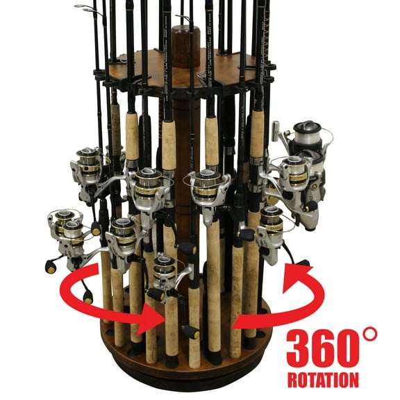 Rush Creek Creations Round Spinning 30 Fishing Rod Rack
