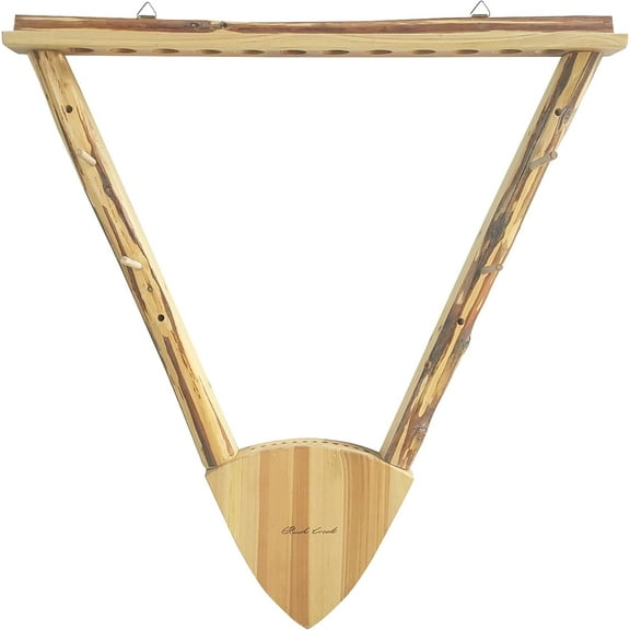 Rush Creek Creations | Wall Mounted Bow and Arrow Display Rack for Hunting & Archery Accessories | Real Tree 2-Bow Holder & 12-Arrow Storage | Handcrafted Small Bows & Big Bow Hanger w/ Arrow Holders