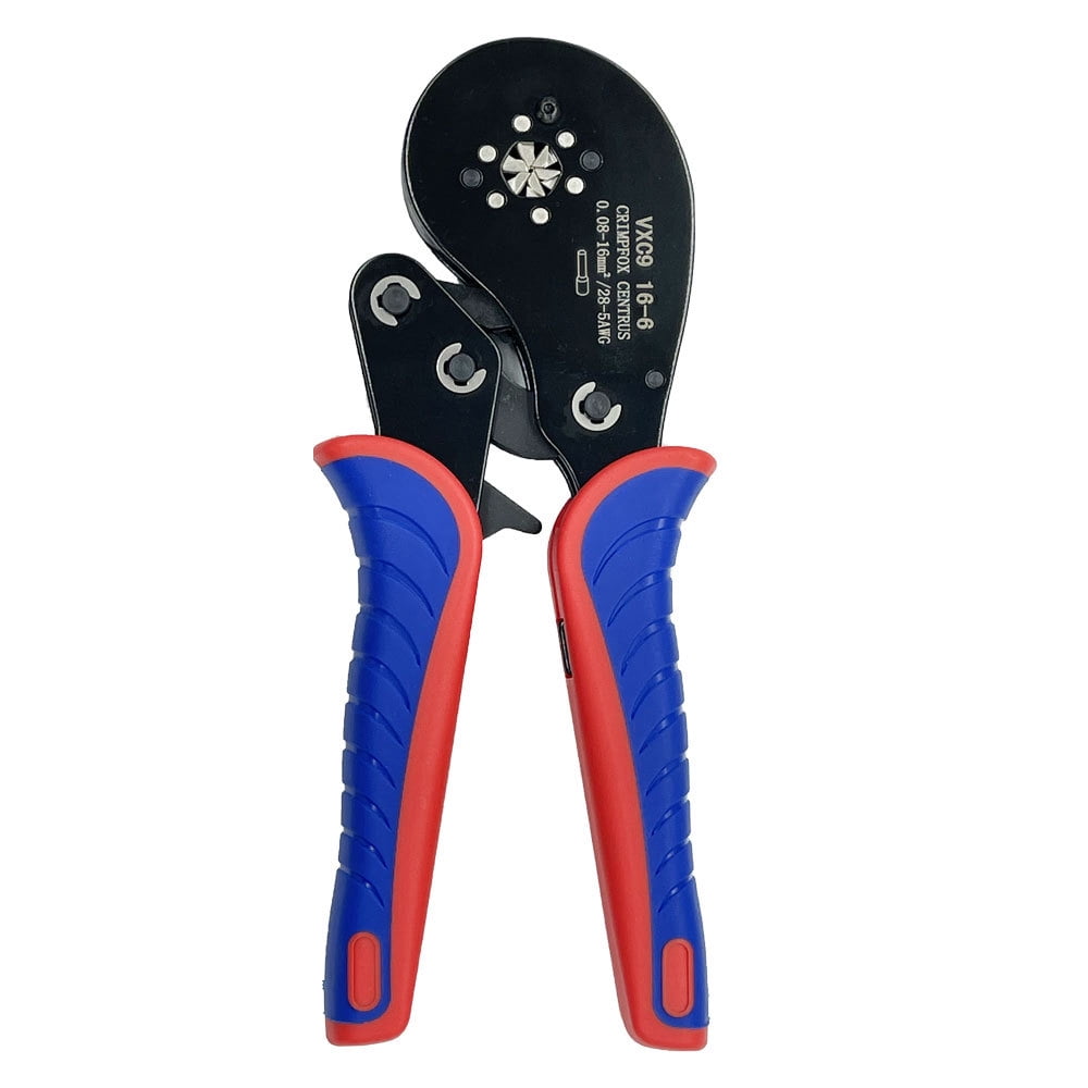 Rush Ferrule Crimping Tool Kit, Professional SelfAdjustable Ratchet
