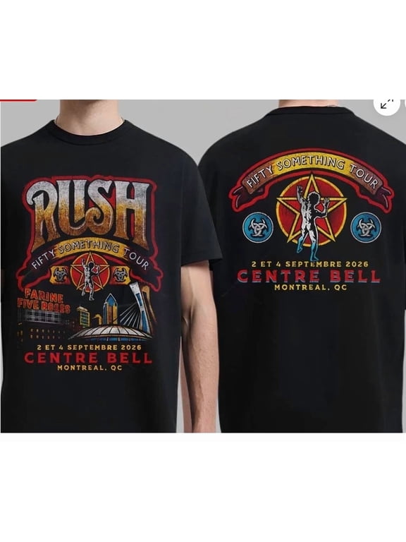 Rush Fifty Something Tour 2026 Centre Bell Concert Tour Graphic T Shirt, Concert Fan Tee, Rock Lover Gift Size S-4XL