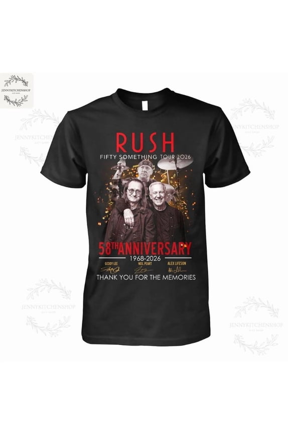 Rush Fifty Something Tour 2026 T-Shirt Size S-5Xl