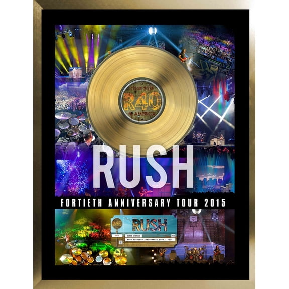 Rush Framed 40th Anniversary Tour with Gold 45
