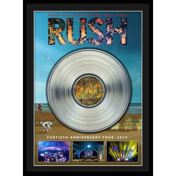 Rush Framed 40th Anniversary Tour with Platinum LP
