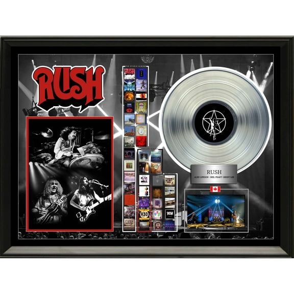 Rush Framed Collage With Platinum LP