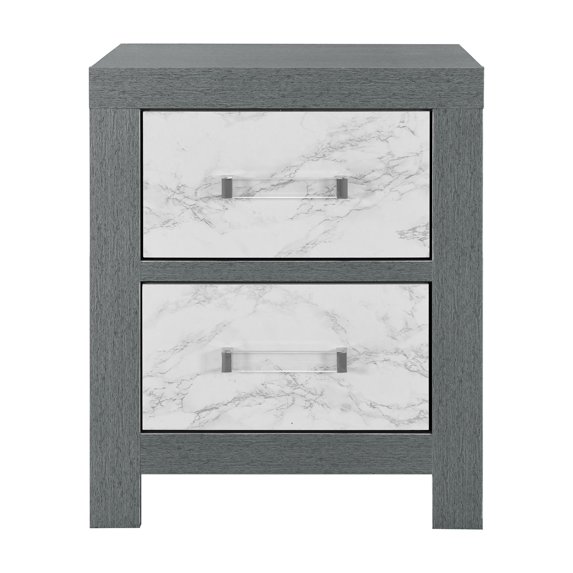 Wooden Nightstand, RUSH GREY NIGHTSTAND, Grey Modern Nightstand,Solid Wood+Mdf Small Nightstand, Furniture, Bedroom Furniture, Nightstands RUSH GREY NIGHTSTAND