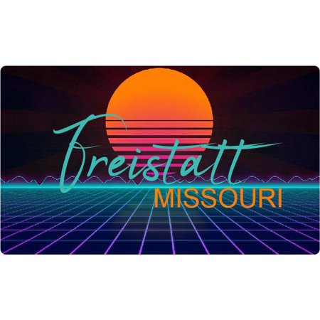 Rush Hill Missouri 4 X 2.25-Inch Vinyl Decal Stiker Retro Neon Design