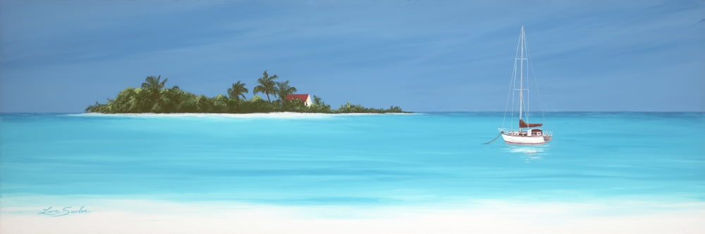 Rush Hour - Island Time Canvas Art - Lin Seslar (48 x 16)