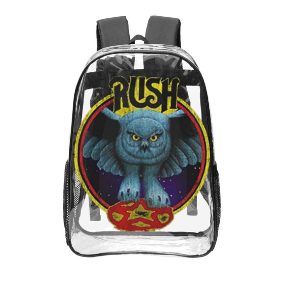 Rush Men'S Fly By Night Transparent Backpack Fashion Travel Backpack Laptop Backpack 16 Inch