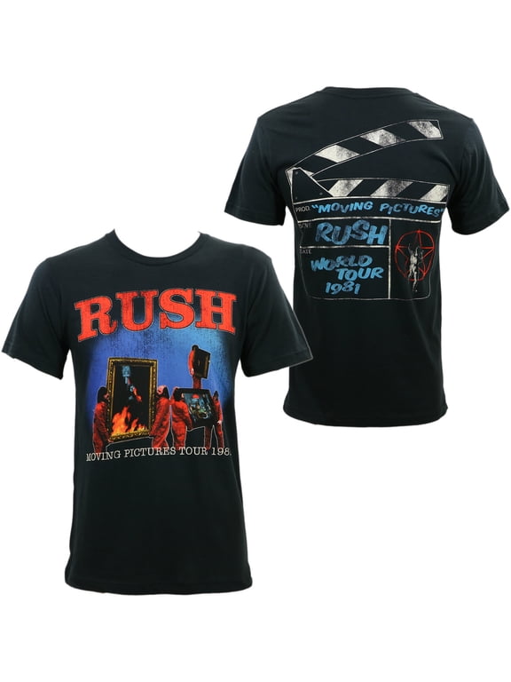 Rush Men's Moving Pictures 1981 Tour Slim Fit T-Shirt 3X-Large | Officially Licensed Merchandise