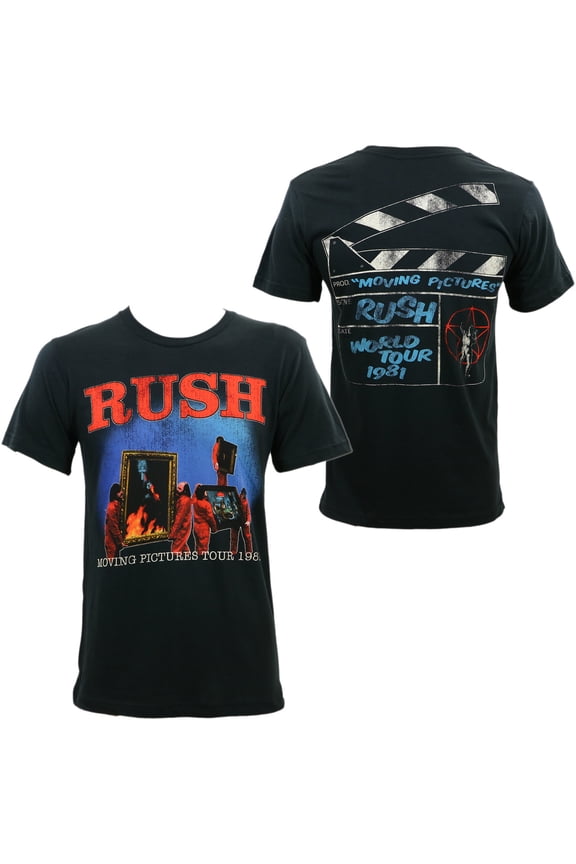 Rush Men's Moving Pictures 1981 Tour Slim Fit T-Shirt Small | Officially Licensed Merchandise