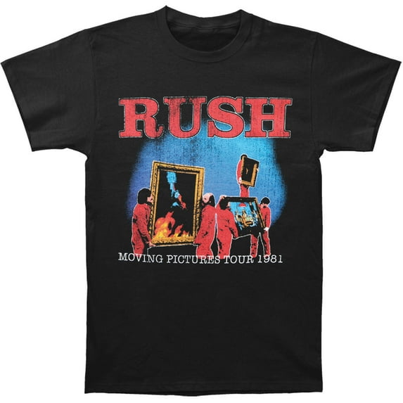 Rush Men's Moving Pictures World Tour 1981 Slim Fit T-shirt Large Black
