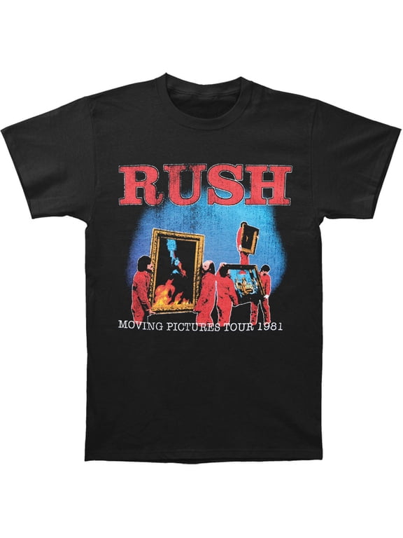 Men's Moving Pictures World Tour 1981 Slim Fit T-shirt Medium Black