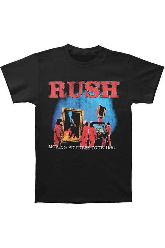 Men's Moving Pictures World Tour 1981 Slim Fit T-shirt Medium Black