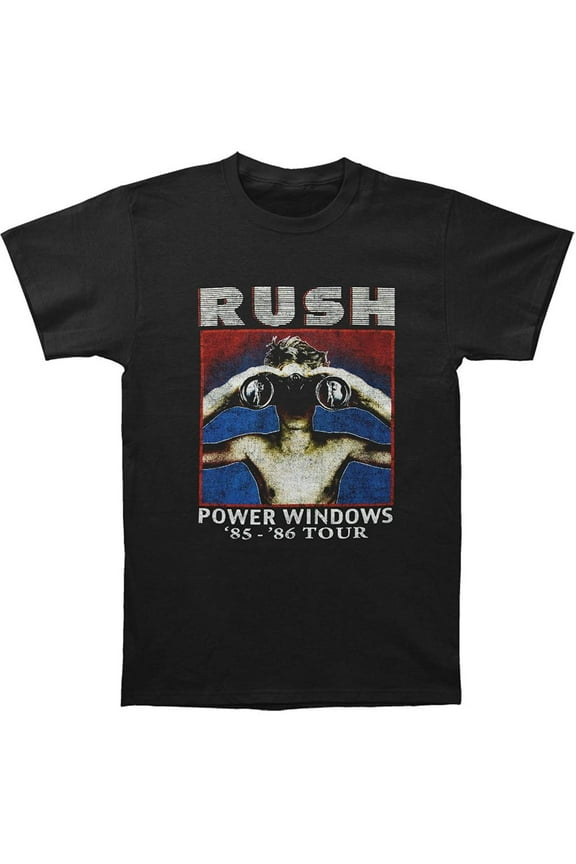 Rush Men's Power Windows Tour Slim Fit T-Shirt X-Large | Officially Licensed Merchandise