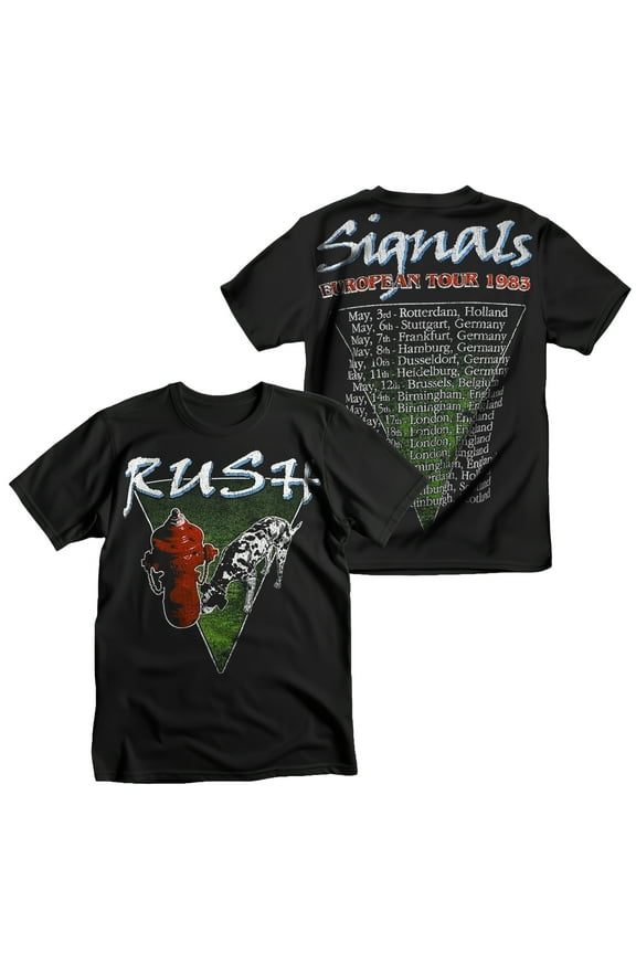 Rush Men's Signals European 1983 Tour Slim Fit T-Shirt S