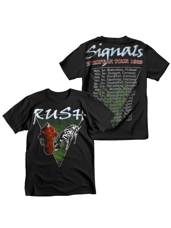 Rush Men's Signals European 1983 Tour Slim Fit T-Shirt S