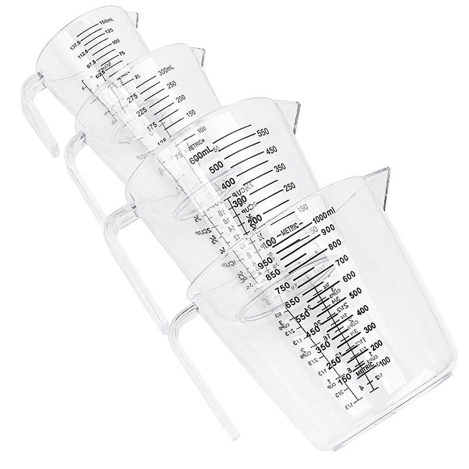 Rush Plastic Measuring Cup，BPA Free Plastic Clear Heatresistant with