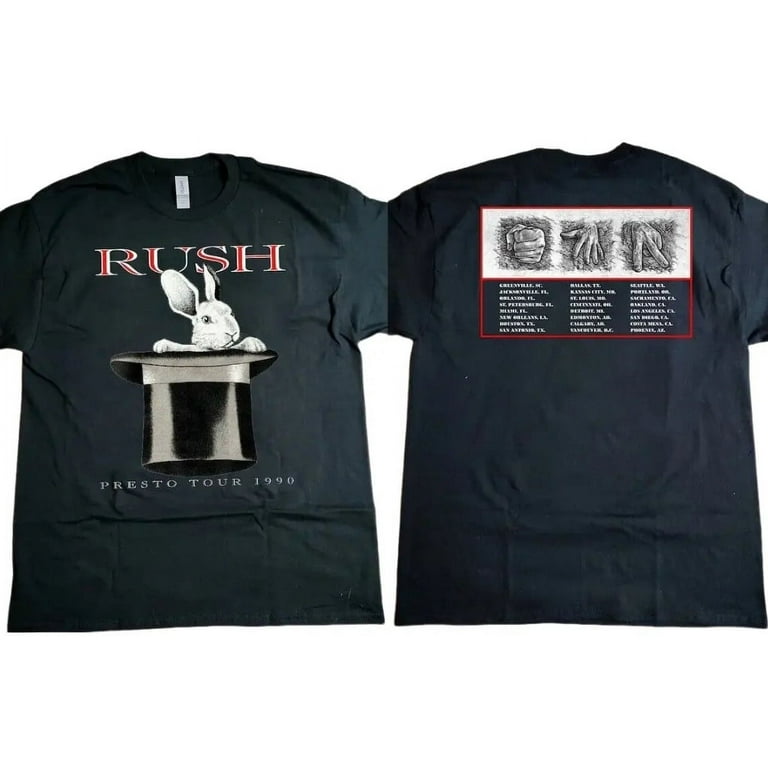 Rush Rabit Presto Tour 1990 Retro Music Band T-Shirt Gift For Fans 