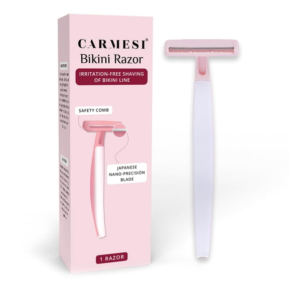 Rush & Roam Bikini Razor for Women | No Cuts, No Bumps Hair Removal | Japanese Nano-Precision Blade with Safety Comb | Smooth, Irritation-Free Bikini Line Shave | 1 Razor