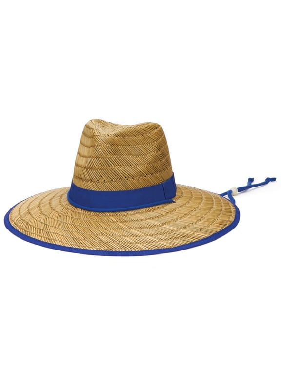 Rush Straw Lifeguard Hat with Band and Chin Cord