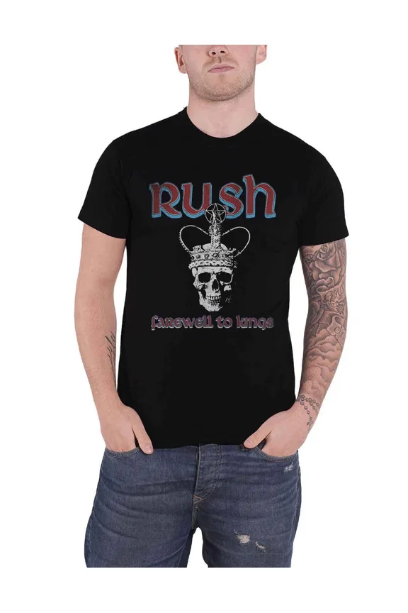 Rush T Shirt Farewell To Kings vintage Band Logo new Official Mens Black Size S