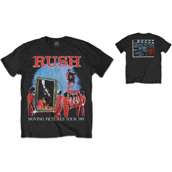 Rush Unisex T-Shirt 1981 Tour (Back Print) (Small)