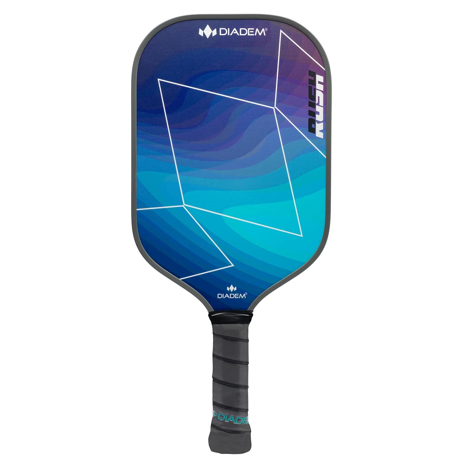 Diadem Rush Pickleball Paddle  USAPA Approved  Lightweight Fiberglass 16mm Paddle with Fiberglass Surface for Spin & Control  Ocean Blue
