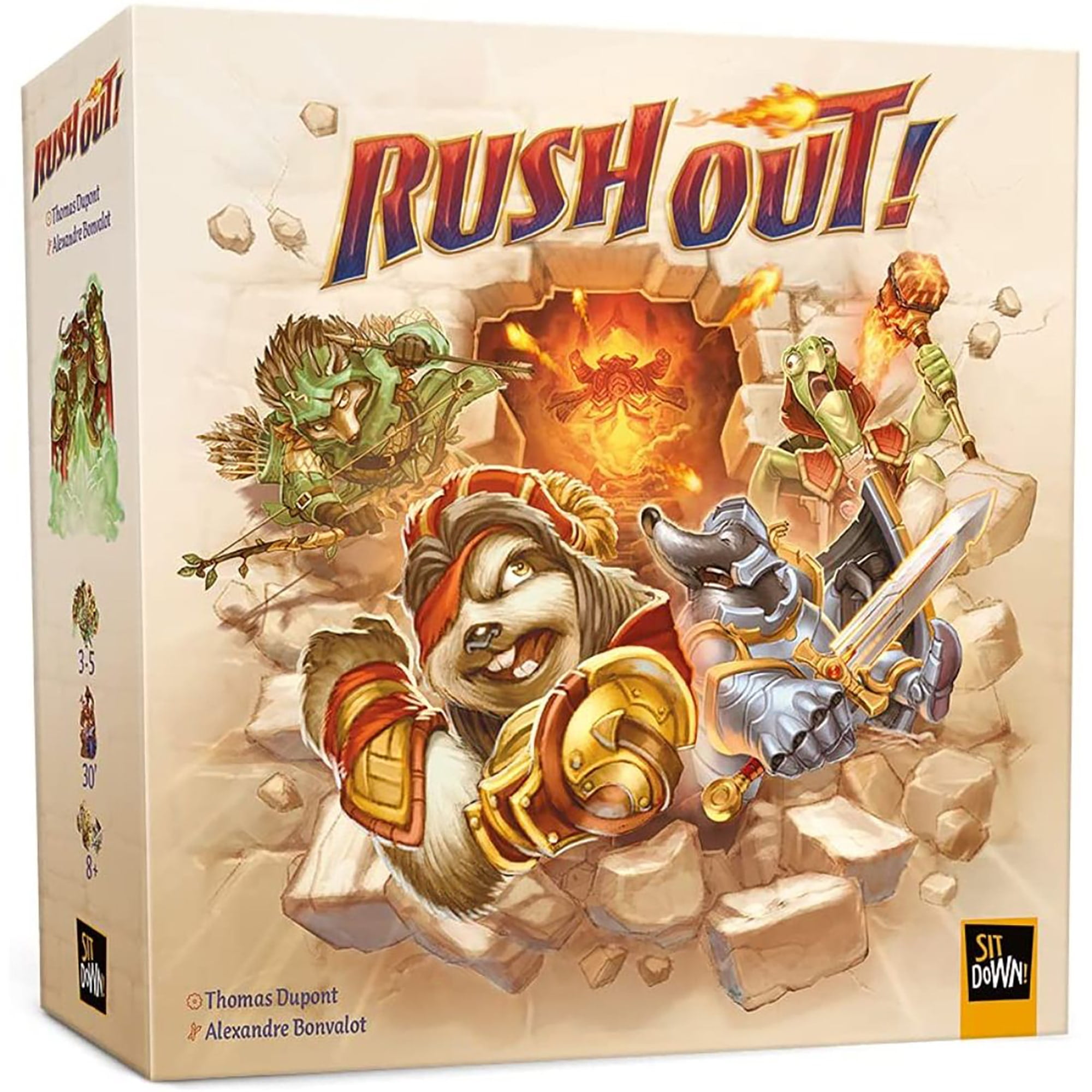 Rush out! - Board Game, Sit Down!, Family Game, Ages 8+, 3-5 Players, 30 Min