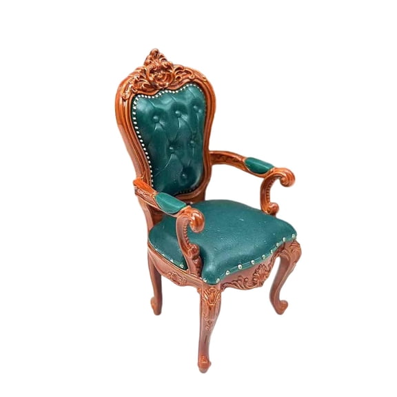 Rushawy 1/12 DIY Scene Dollhouse Chair for Dolls House Furniture Green