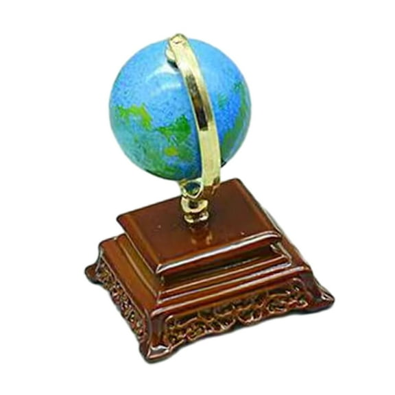 Rushawy 1/12 Scale Miniature Globe Model and Base Scenery Supplies Simulation Model Doll