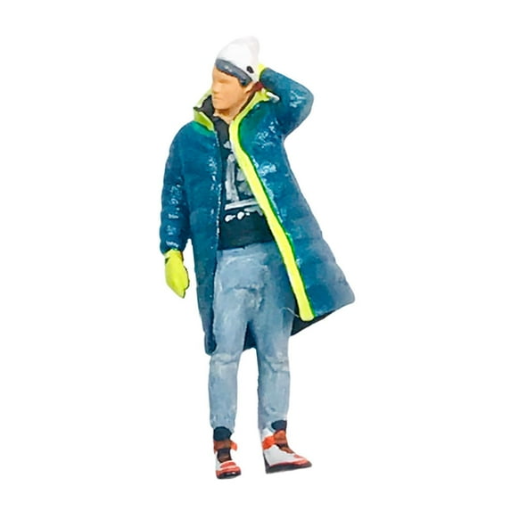 Rushawy 1/64 Diorama Figures Miniature Scene Figure for Model Railroads DIY Projects blue