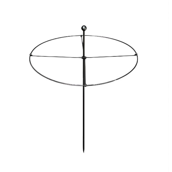 Rushawy 2 Pack Decorative Round Plant Support Rings Trellis Stake for Top Heavy Blooms in Pots or Busy Garden Beds 11 Inch