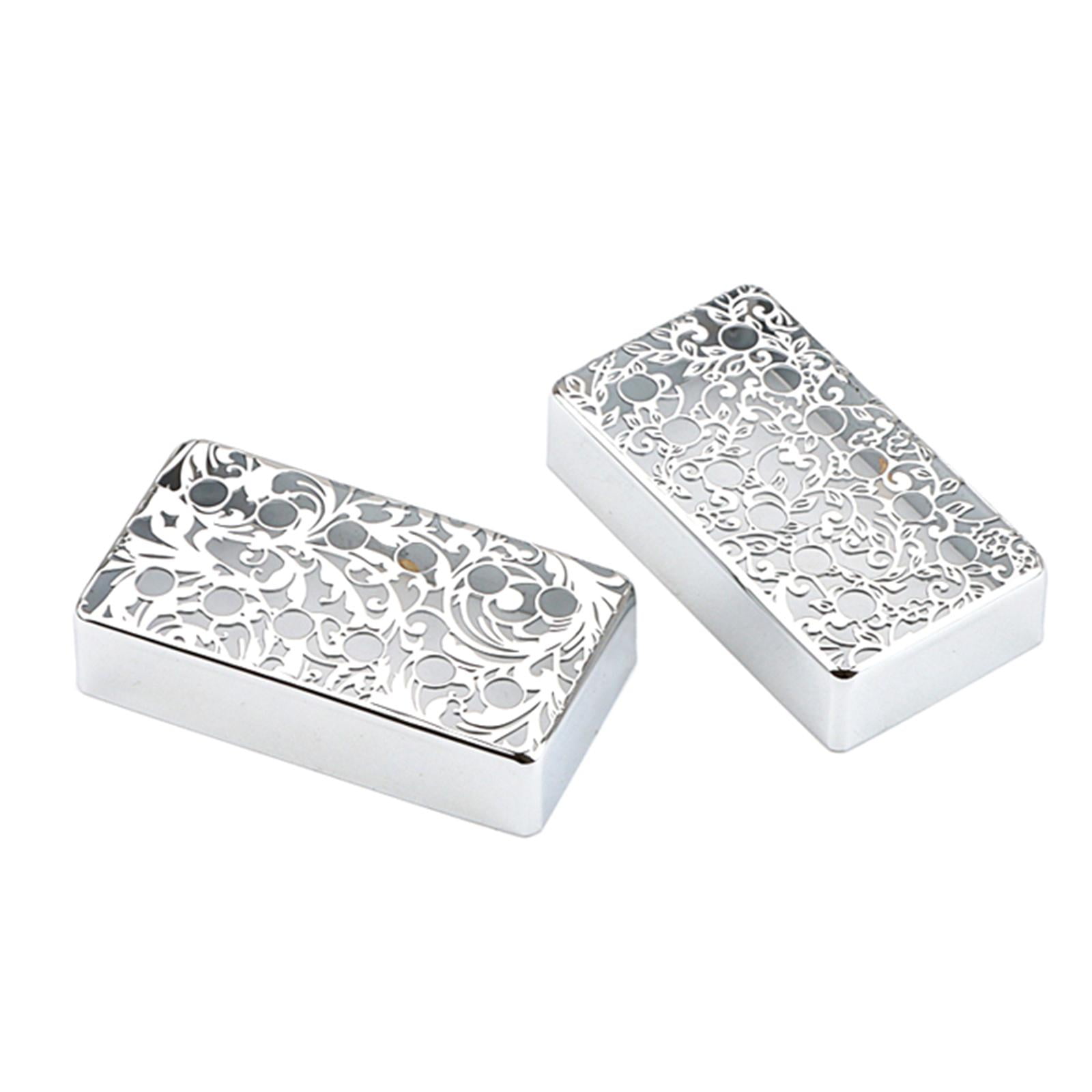 Rushawy 2 Pieces Electric Guitar Pickup Cover Humbucker Cover Supplies Kits for A