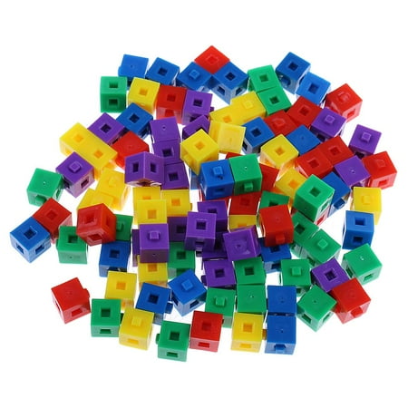 Rushawy 200x Children Stacking Bricks Puzzles Pop Linking Cubes Model Building Toys