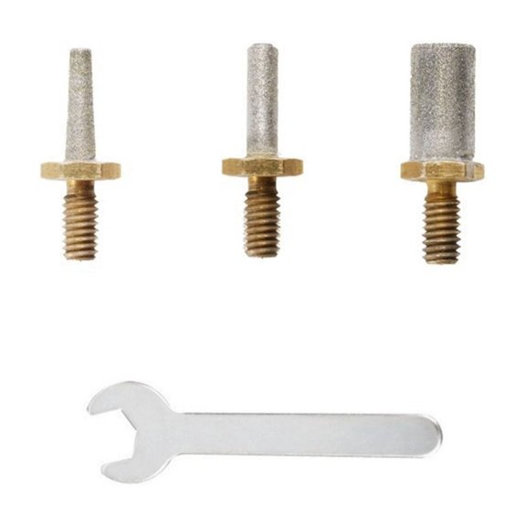 Rushawy 3 Pieces Diamond Bit Set Grinding Wheel Spiral Cut High Strength Build for Power Rotary Tool Users and DIY Studios
