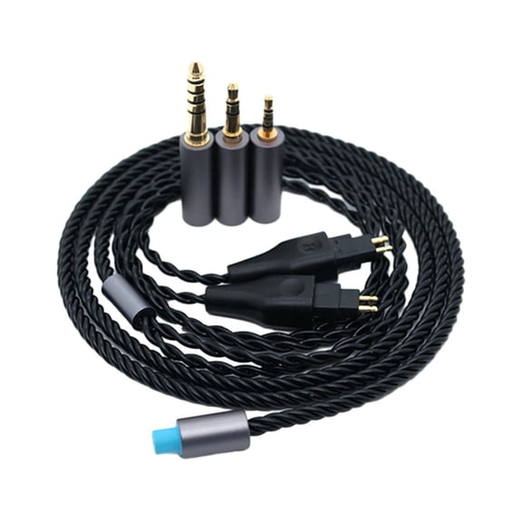 Rushawy 3 in 1 Audio Cable 2.5mm Balanced Headphone Cable Easy to Use Audio AUX Splitter black