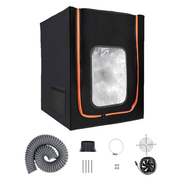 Rushawy 3D Printer Enclosure Clear Window Thermal Insulation 70x75x90cm with Tool Pocket