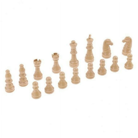 Rushawy 4x16 Pieces Replacement Chess Pieces/Chessman Set beige 4 Pcs