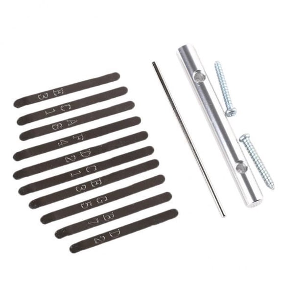 Rushawy 4xThumb Piano Bridge Saddle 10 Keys Set for DIY Replacement Parts