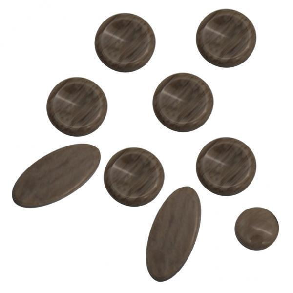 Rushawy 5x9 Pieces Saxophone Key Buttons Inlays for Alto Tenor Soprano Saxophone Brown